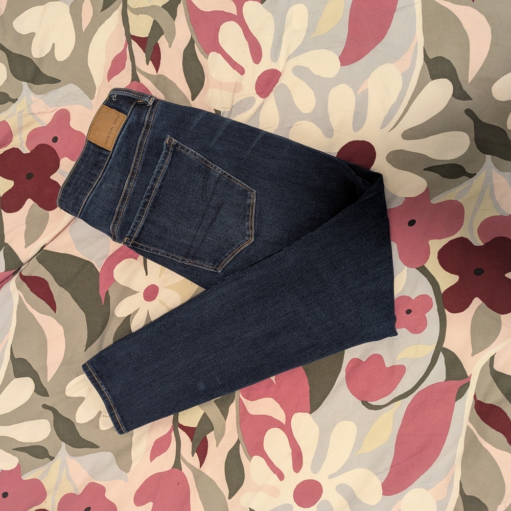 American Eagle Outfitters Dark Blue Women's Jeggings 8 Short Dream Stretch #006